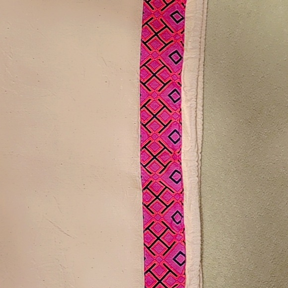 Tory Burch dust bag pouch drawstring natural pink orange - Picture 2 of 4